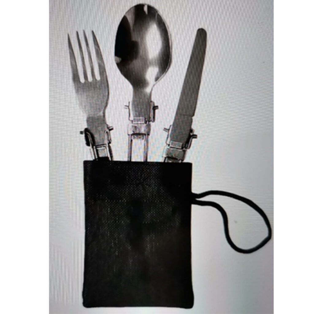Three-Piece Stainless Steel Foldable Outdoor Cutlery